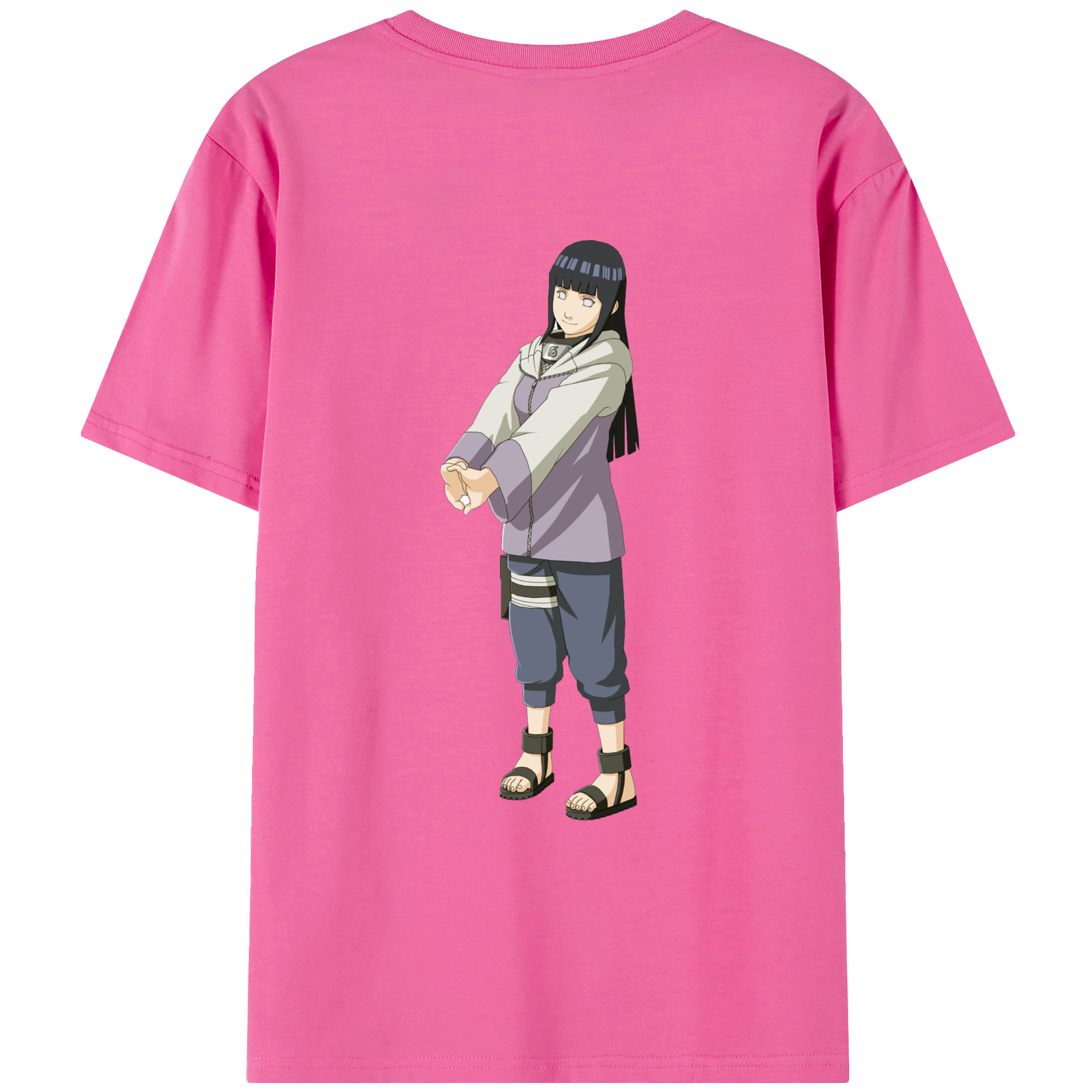 （画像用） NARUTO -ナルト- 日向ヒナタ Hyūga Hinata レディース半袖Tシャツ(バックプリント)